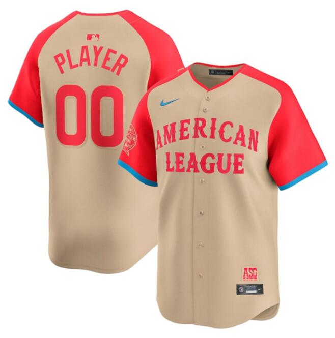 Men's American League Customized Cream 2024 All-Star Limited Stitched Jersey Men's American League Customized Cream 2024 All-Star Limited Stitched Jersey